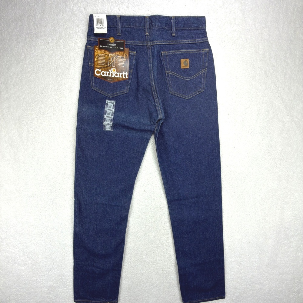 Carhartt Traditional Fit Straight Leg Jeans Men 33x36 B18 PRW Prewashed NWT NOS - Picture 3 of 7